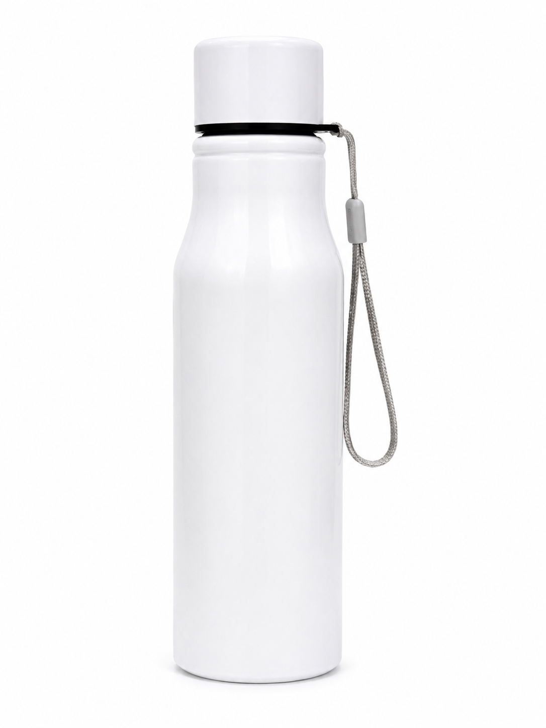 WaveBottles Single Wall Water Bottle with Carry Strap and Leakproof Lid for On-the-Go Use 750 ml